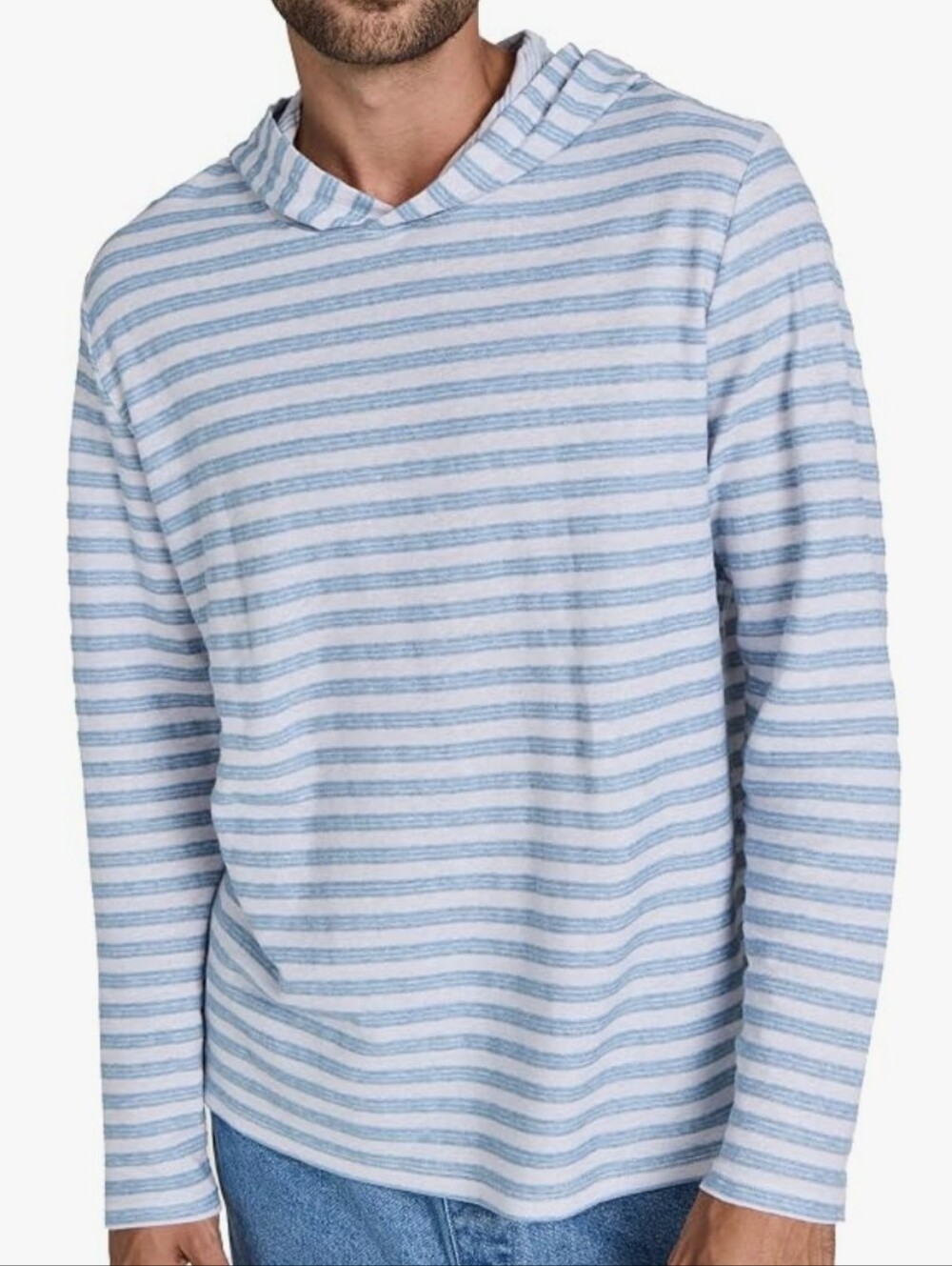 Vince Textured Stripe Pullover Hoodie M